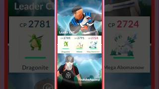 Mega Abomasnow ❄️ Carried Against Leader Cliff 😳  Pokemon Go 🌈 shorts [upl. by Kennard602]