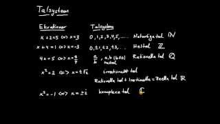 Komplexa tal del 1  introduktion av talsystem [upl. by Osnola327]