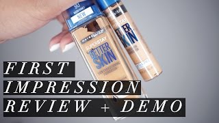 Maybelline Superstay Better Skin Foundation amp Concealer  Oily Skin [upl. by Kelwen]