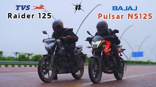 Pulsar 125 Bs7 vs Raider 125 Bs7  Drag Race ⚡ [upl. by Adgam]