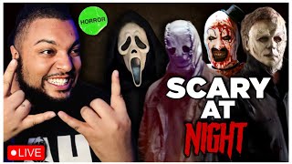 SCARY AT NIGHT LIVESTREAM HALLOWEEN FRANCHISE  SCREAM 7  TERRIFIER 3 amp UPCOMING HORROR 2024 [upl. by Ynnig759]