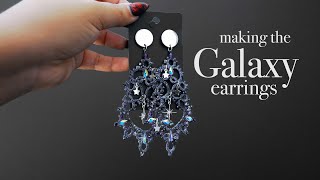 Shuttle Tatting ASMR Galaxy Earrings [upl. by Minsat]