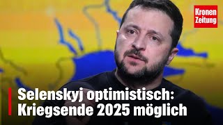 Selenskyj optimistisch Kriegsende 2025 möglich  kronetv NEWS [upl. by Anilesor]