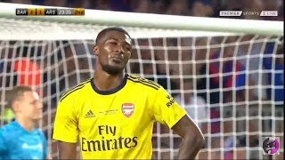 Ainsley Maitland Niles Own Goal vs Arsenal 11 Barcelona vs Arsenal  08042019 [upl. by Adnomal656]