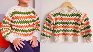 🔴Realza Crochet  Hermoso Suéter Tejido UNISEX en Todas las Tallas [upl. by Oniger209]