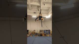 In shape  Aerial Pole training poledance fitness acrobatics circus shorts viralvideo [upl. by Nosmas]