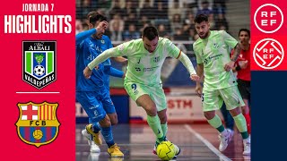 Resumen PrimeraDivisiónFS  Viña Albali Valdepeñas 23 Barça  Jornada 7 [upl. by Oys]