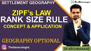 Rank Size Rule Zipfs LawSettlement GeographyGeoecologist [upl. by Hgielrak]