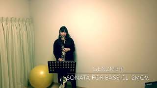 genzmer sonata for Bass clarinet 2nd mov [upl. by Arihsak]