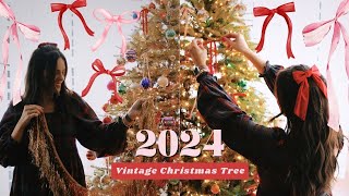 Vintage Nostalgia Christmas Tree 2024  Christmas Decorate With Me [upl. by Alethea]