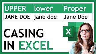 Easily Change Text Casing in Microsoft Excel UPPERCASE lowercase and Proper Case [upl. by Aronal]