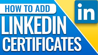 How To Add Certifications In LinkedIn [upl. by Akineg50]