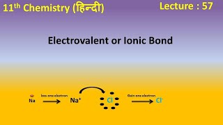 Electrovalent or Ionic Bond Hindi  Class 11  11th Chemistry [upl. by Htrow516]