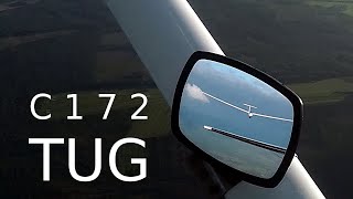 How to Launch a Glider  Cessna 172 Aerotow [upl. by Lebana]