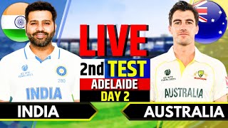 India vs Australia 2nd Test Day 2  IND vs AUS Live Match  Live Cricket Match Today IND Batting [upl. by Eedolem]