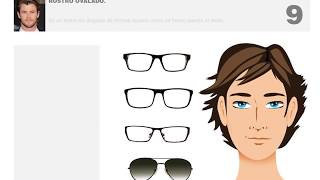 Hombres gafas ideales para rostros ovalados [upl. by Aikemet248]