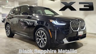 NEW ARRIVAL 2025 BMW X3 30 xDrive Black Sapphire Metallic on Black Veganza bmw x3 g45 [upl. by Loris]