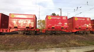 E LOK DOPPELTRAKTION MIT INNOFREIGHT CONTAINER [upl. by Rese]