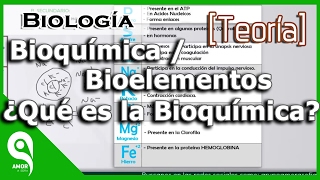 Biología  Bioquímica  Bioelementos ¿Qué es la Bioquímica 14 [upl. by Malamut493]