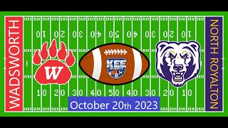 High School Football Wadsworth  North Royalton 102023 [upl. by Lyj113]