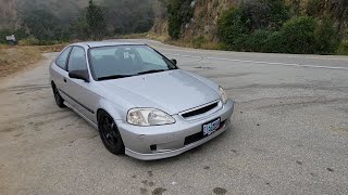 4  2000 Honda Civic HX  Asuza Canyon Uphill Cruise [upl. by Jankey]