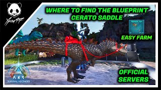 Where To Get The CERATO SADDLE Blueprint In The Island  ARK Survival Ascendent [upl. by Ojyllek]