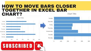 How To Move Bars Closer Together In Excel Bar Chart [upl. by Shellans]