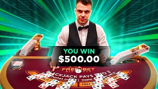 1000 vs FREEBET BLACKJACK Stake [upl. by Hoover]