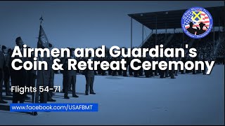 USAF BMT Airmen and Guardians Coin and Retreat Ceremony Flights 5471  December 27 2023 [upl. by Yentyrb604]