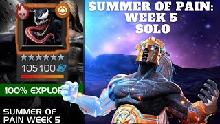 SUMMER OF PAIN  Week 5 Aegon SOLOS Painless VENOM Boss  Marvel Contest of Champions [upl. by Colette361]