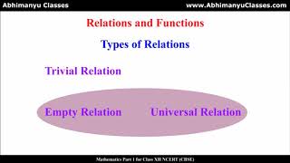 Relations and Functions Part1 for Class 12 CBSE [upl. by Ical]