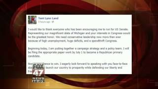 Terri Lynn Land Announces Run for Carl Levins Seat [upl. by Giovanni]