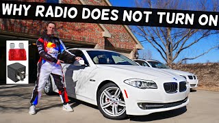 WHY RADIO DOES NOT TURN ON BMW F10 F11 BMW 528i 535i 520i 530i 550i 518d 520d 525d 530d 535d [upl. by Dilly]