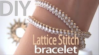 DIY Fashion ♥ Lattice Stitch Bracelet [upl. by Cave747]