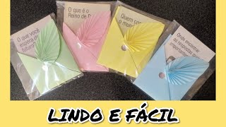 COMO FAZER ENVELOPE PARA CARTA DOBRADURA DE FOLHA  Envelope with leaf Making Tutorial [upl. by Chilt]