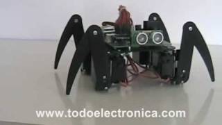 ROBOT ARAÑA CAMINANTE robot inteligente piezas de robótica [upl. by Angell]