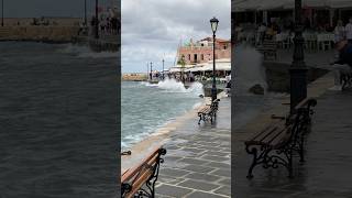 Chanias Glorious Waves waves sea chania chaniacrete creteisland kreta χανιά cenamatic [upl. by Ofori]