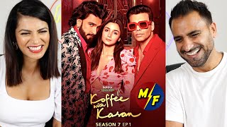 KOFFEE WITH KARAN  Season 7  Ep 1  ALIA BHATT amp RANVEER SINGH Rapid fire REACTION [upl. by Draned884]