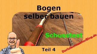 Bogen selber bauen  Teil 4 der Test aus Haselnuss erster Schusstest [upl. by Durrett642]