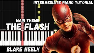 The Flash Theme Intermediate Piano Tutorial [upl. by Krissie]