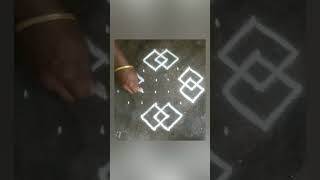 82 pulli kolam design veryeasyshortsfeed shrots sathyanvlog [upl. by Thunell]