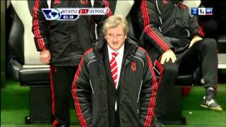 Funny facerub of Roy Hodgson  Newcastle vs Liverpool [upl. by Pol]