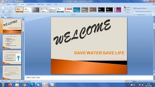 Make PowerPoint Presentation on Save water Save Life [upl. by Cato]