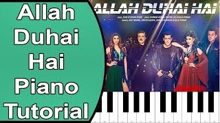 Allah Duhai Hai  Race 3 Piano Tutorial [upl. by Gower827]