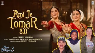 Americans react to BB3 Ami Je Tomar 30 Video  Vidya Balan Madhuri Dixit  Shreya G Pritam [upl. by Netsyrk890]