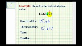 Examples Rounding Decimals [upl. by Tansy]