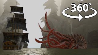 Kraken Roller Coaster 360° VR Video [upl. by Hippel]