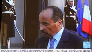 Interview du Président Aziz sur le perron du Palais de lElysée à Paris [upl. by Mouldon]