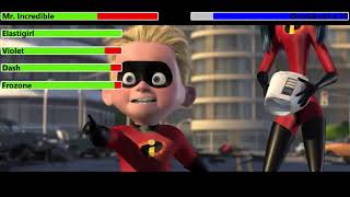 The Incredibles amp Frozone vs Omnidroid v10 with healthbars [upl. by Ile]