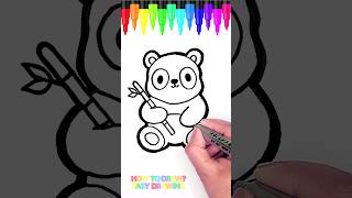 Easy Drawing Learn How to Draw a Cute Panda  Kids Drawing Tutorial [upl. by Merilee]